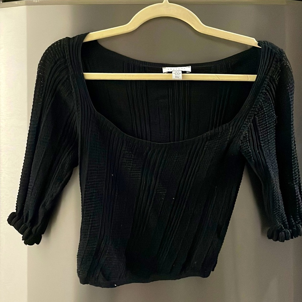 Black Crochet Crop Top - Top Shop